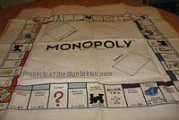 Cross-Stitched Monopoly Game